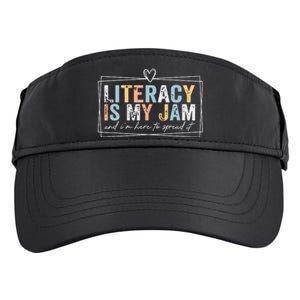 Literacy Is My Jam And Im Here To Spread It Adult Drive Performance Visor