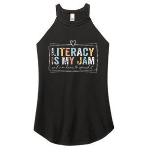 Literacy Is My Jam And Im Here To Spread It Women's Perfect Tri Rocker Tank