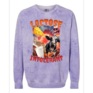 Lactose Intolerant Meme Colorblast Crewneck Sweatshirt