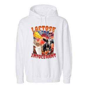 Lactose Intolerant Meme Garment-Dyed Fleece Hoodie