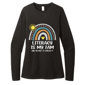 Literacy Is My Jam Literacy Teacher Reading Interventionist Womens CVC Long Sleeve Shirt