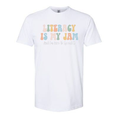 Literacy Is My Jam Reading Interventionist Literacy Teacher Softstyle CVC T-Shirt