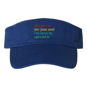 Literacy Is My Jam And I'm Here To Spread It Valucap Bio-Washed Visor