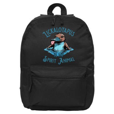 Lickalotapus Is My Spirit Animal Meme Funny Lickalotapus 16 in Basic Backpack