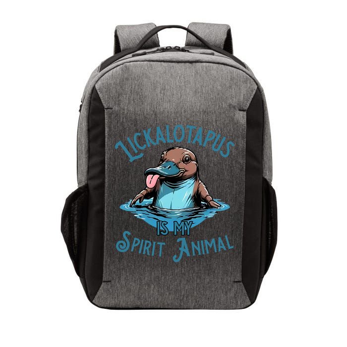 Lickalotapus Is My Spirit Animal Meme Funny Lickalotapus Vector Backpack