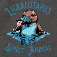 Lickalotapus Is My Spirit Animal Meme Funny Lickalotapus Vector Backpack