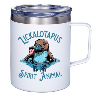 Lickalotapus Is My Spirit Animal Meme Funny Lickalotapus 12oz Stainless Steel Coffee Mug