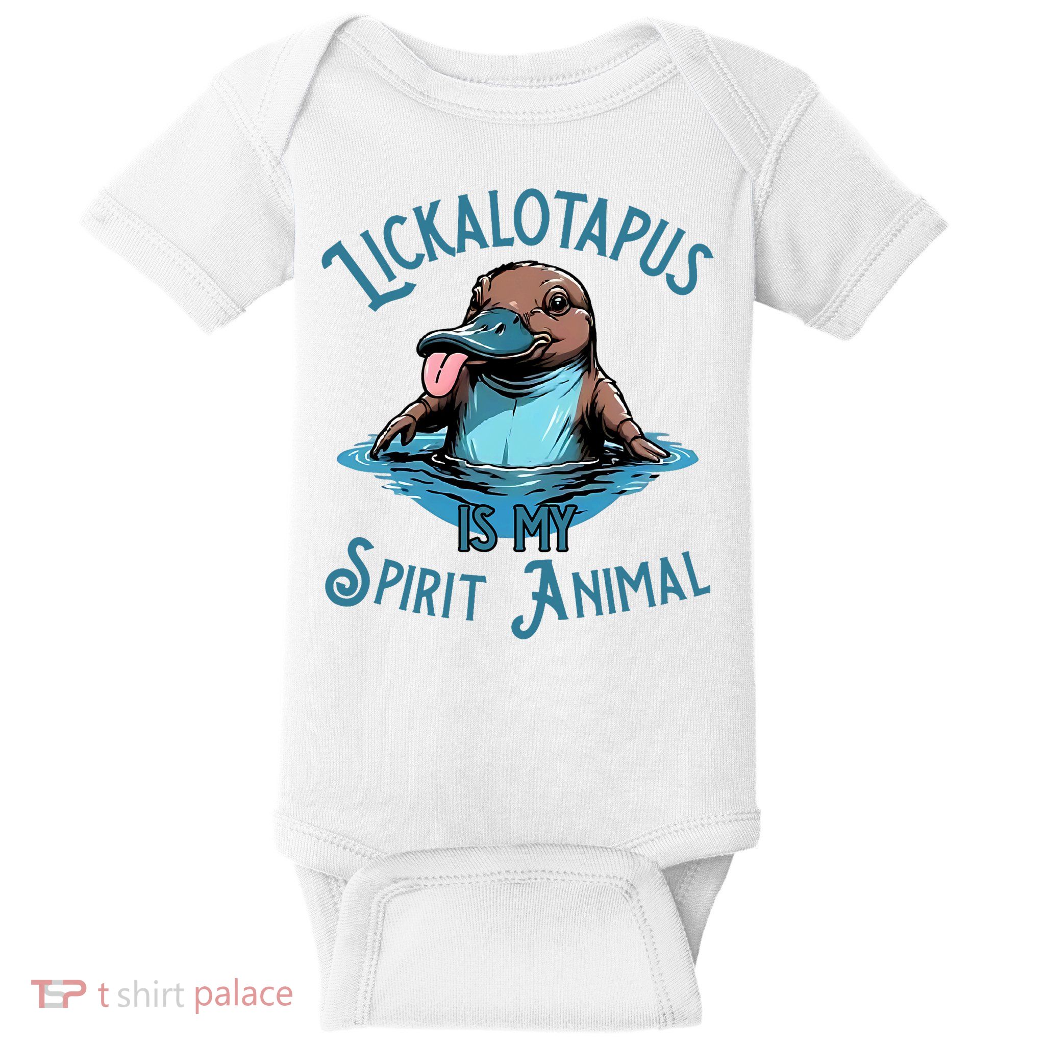 Lickalotapus Is My Spirit Animal Meme Funny Lickalotapus Baby Bodysuit
