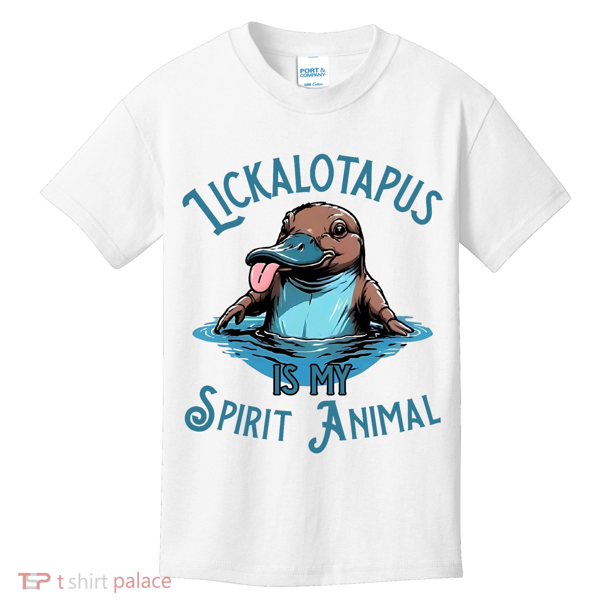 Lickalotapus Is My Spirit Animal Meme Funny Lickalotapus Kids T-Shirt