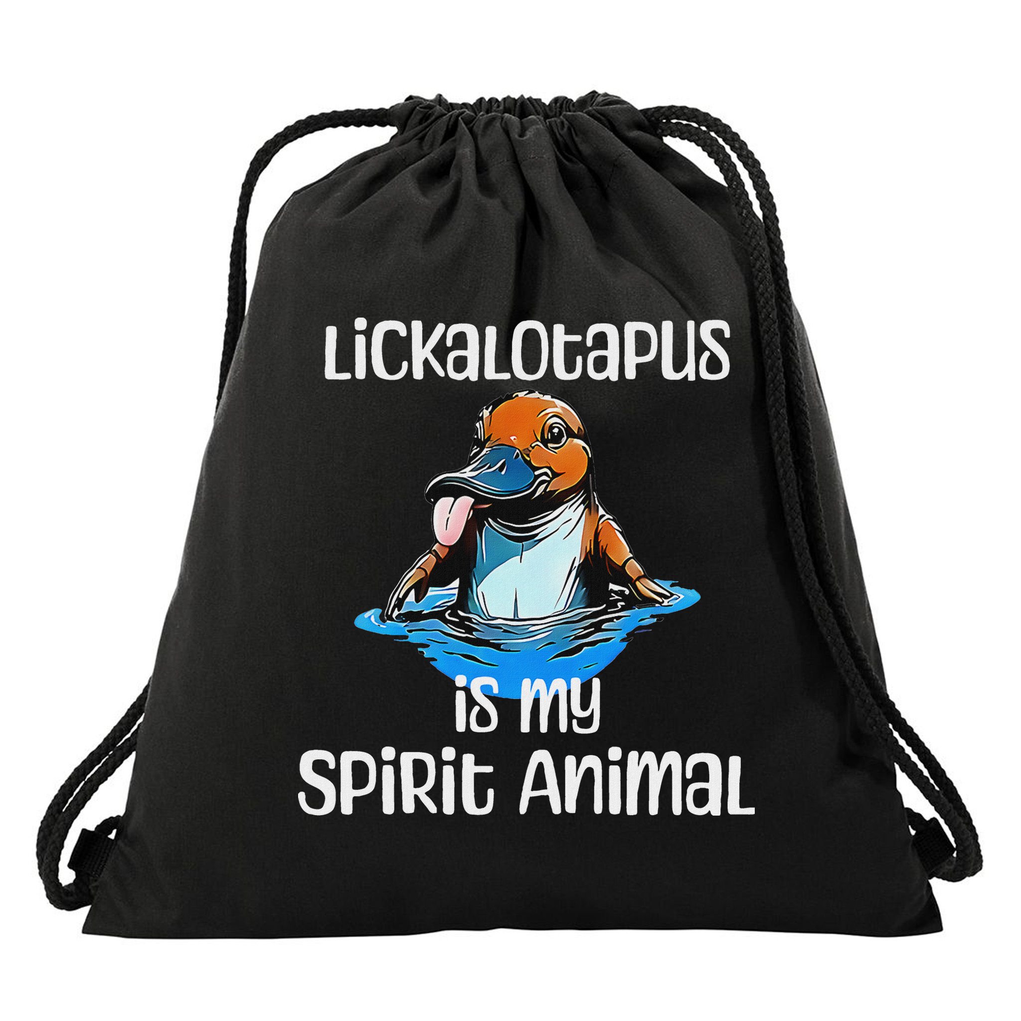 Lickalotopus Is My Spirit Animal Drawstring Bag