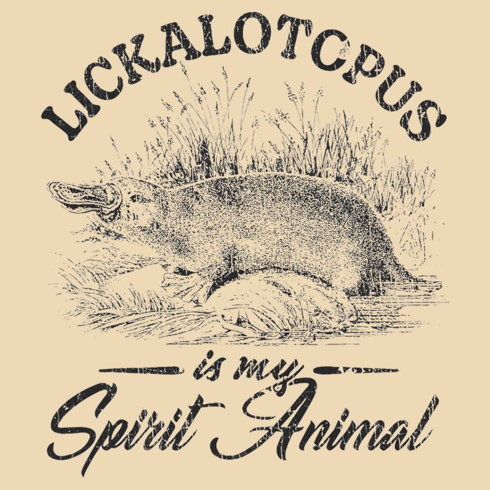 Lickalotapus Is My Spirit Animal Drawstring Bag