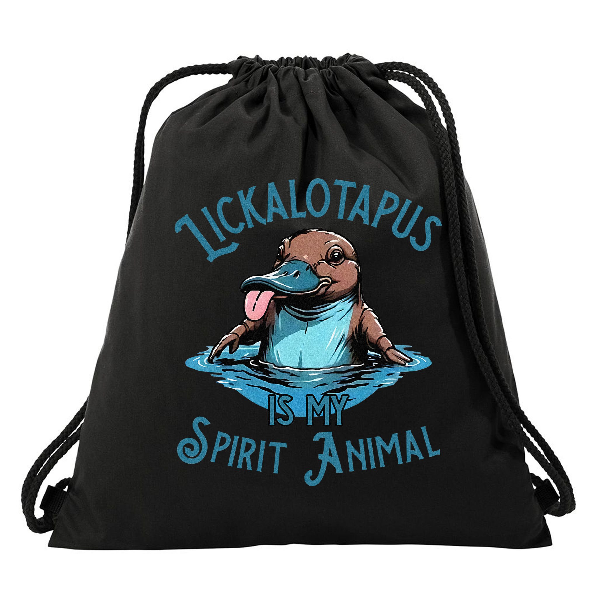 Lickalotapus Is My Spirit Animal Meme Funny Lickalotapus Gift Drawstring Bag