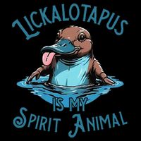 Lickalotapus Is My Spirit Animal Meme Funny Lickalotapus Gift Drawstring Bag