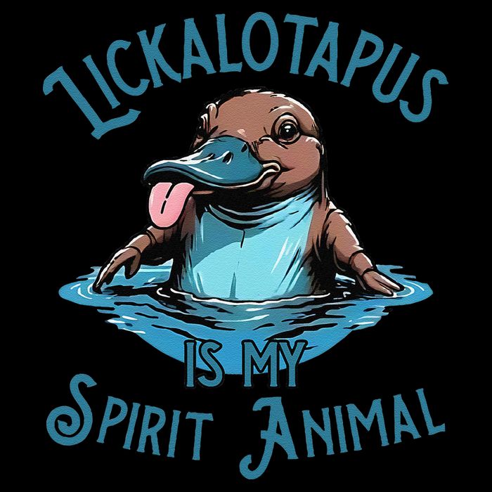 Lickalotapus Is My Spirit Animal Meme Funny Lickalotapus Gift Drawstring Bag