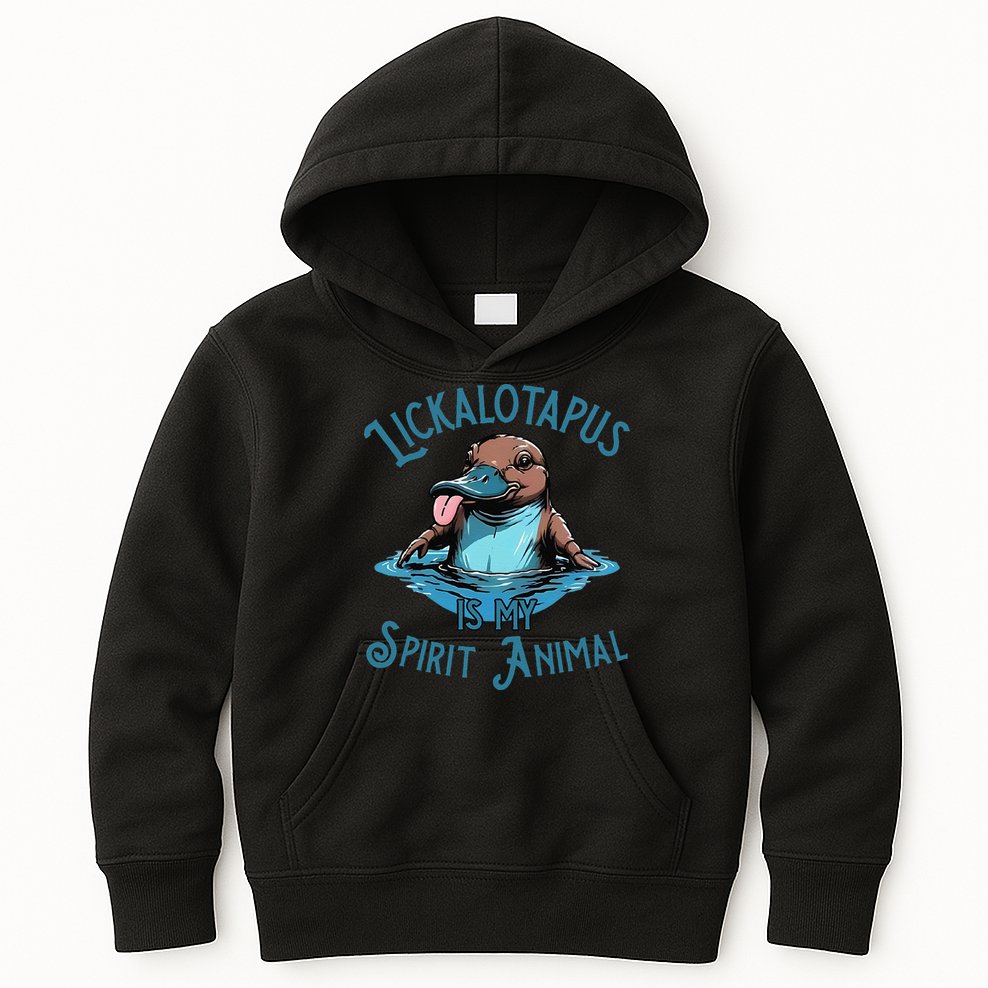 Lickalotapus Is My Spirit Animal Meme Funny Lickalotapus Gift Kids Hoodie