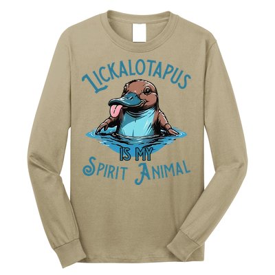 Lickalotapus Is My Spirit Animal Meme Funny Lickalotapus Gift Long Sleeve Shirt