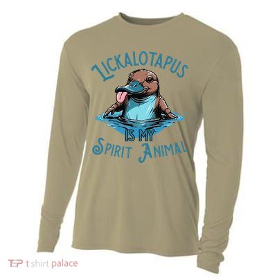 Lickalotapus Is My Spirit Animal Meme Funny Lickalotapus Gift Cooling Performance Long Sleeve Crew