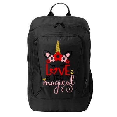 Love Is Magical Unicorn Valentines Day Heart Love Party Gift Great Gift City Backpack