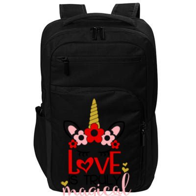 Love Is Magical Unicorn Valentines Day Heart Love Party Gift Great Gift Impact Tech Backpack