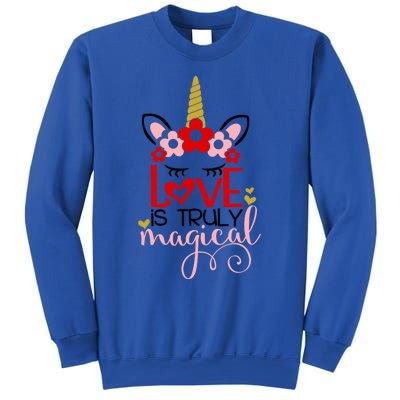 Love Is Magical Unicorn Valentines Day Heart Love Party Gift Great Gift Sweatshirt