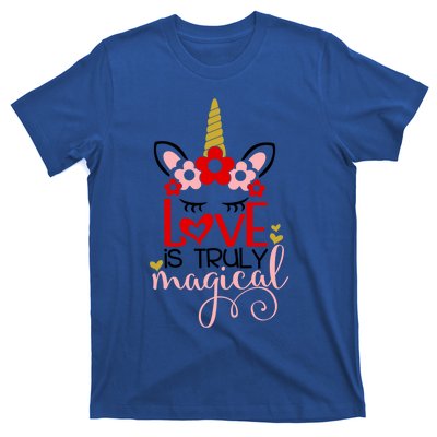 Love Is Magical Unicorn Valentines Day Heart Love Party Gift Great Gift T-Shirt