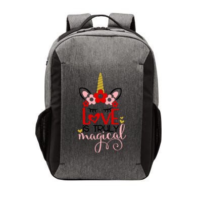 Love Is Magical Unicorn Valentines Day Heart Love Party Gift Great Gift Vector Backpack