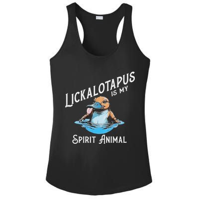 Lickalottapus Is My Spirit Animal Front And Back Ladies PosiCharge Competitor Racerback Tank