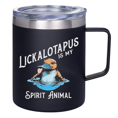 Lickalottapus Is My Spirit Animal Front And Back 12oz Stainless Steel Coffee Mug