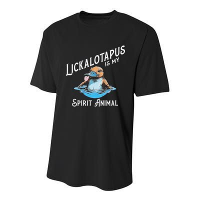 Lickalottapus Is My Spirit Animal Front And Back Youth Performance Sprint T-Shirt
