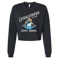 Lickalottapus Is My Spirit Animal Front And Back Cropped Pullover Crew