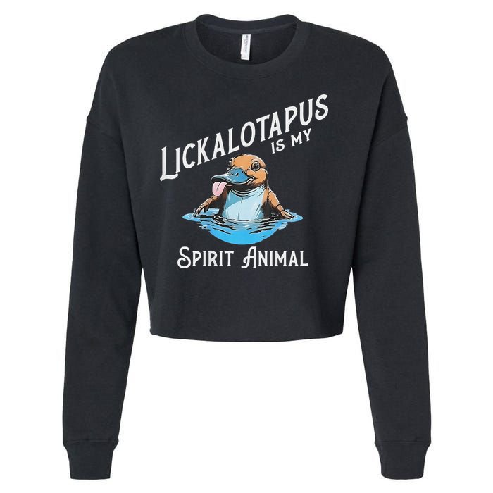Lickalottapus Is My Spirit Animal Front And Back Cropped Pullover Crew