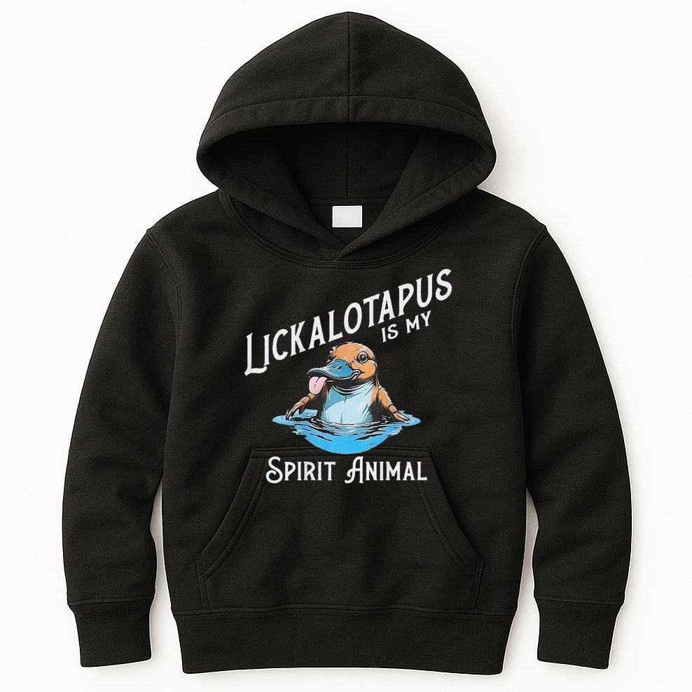 Lickalottapus Is My Spirit Animal Front And Back Kids Hoodie