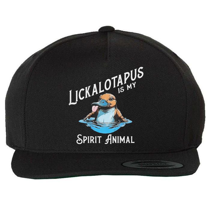 Lickalottapus Is My Spirit Animal Front And Back Wool Snapback Cap