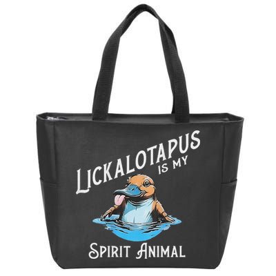 Lickalottapus Is My Spirit Animal Front And Back Zip Tote Bag