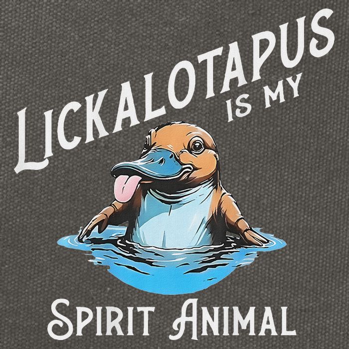 Lickalottapus Is My Spirit Animal Front And Back Cotton Canvas Backpack