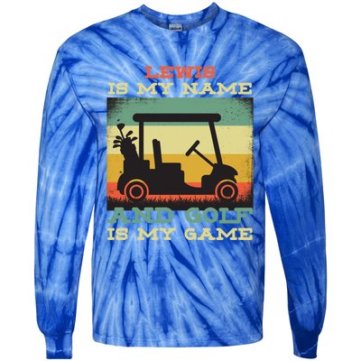 Lewis Is My Name Golf Is My Game Full Swing Hole Player Funny Gift Tie-Dye Long Sleeve Shirt