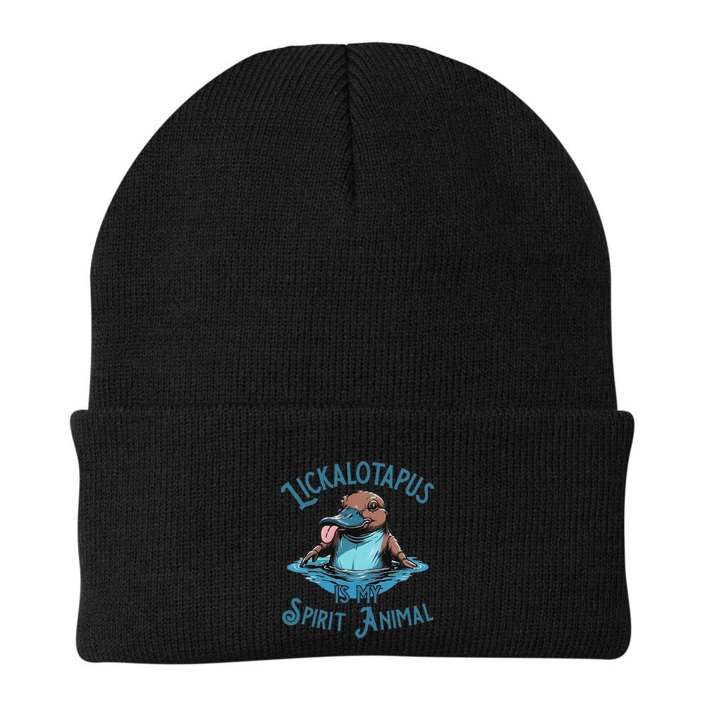 Lickalotapus Is My Spirit Animal Meme Funny Lickalotapus Beanie