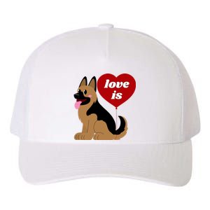 Love Is My Dog German Shepherd Dogs Lover Yupoong Adult 5-Panel Trucker Hat