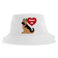 Love Is My Dog German Shepherd Dogs Lover Sustainable Bucket Hat