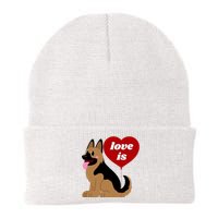 Love Is My Dog German Shepherd Dogs Lover Knit Cap Winter Beanie