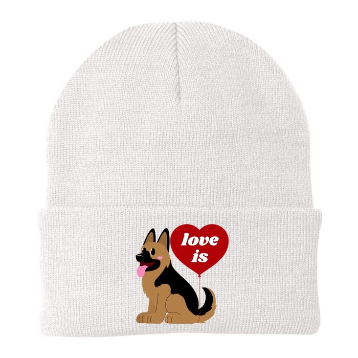 Love Is My Dog German Shepherd Dogs Lover Knit Cap Winter Beanie