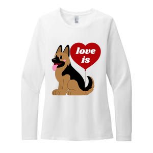 Love Is My Dog German Shepherd Dogs Lover Womens CVC Long Sleeve Shirt