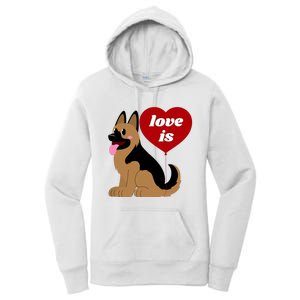 Love Is My Dog German Shepherd Dogs Lover Women's Pullover Hoodie