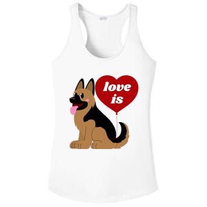 Love Is My Dog German Shepherd Dogs Lover Ladies PosiCharge Competitor Racerback Tank