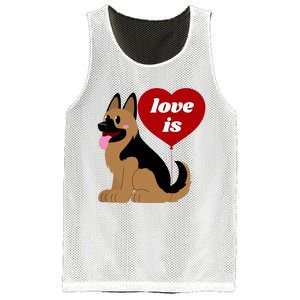 Love Is My Dog German Shepherd Dogs Lover Mesh Reversible Basketball Jersey Tank