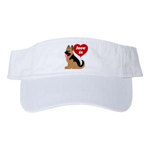 Love Is My Dog German Shepherd Dogs Lover Valucap Bio-Washed Visor