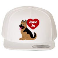 Love Is My Dog German Shepherd Dogs Lover Wool Snapback Cap