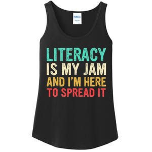 Literacy Is My Jam And IM Here To Spread It Ladies Essential Tank