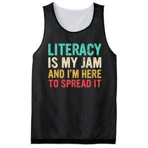 Literacy Is My Jam And IM Here To Spread It Mesh Reversible Basketball Jersey Tank