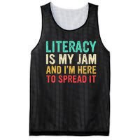 Literacy Is My Jam And IM Here To Spread It Mesh Reversible Basketball Jersey Tank